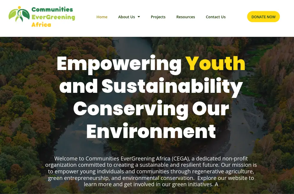 Communities Evergreening website designed by USBIT Solutions