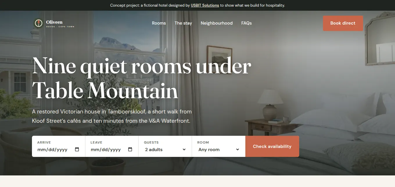 Oliveen House website designed by USBIT Solutions